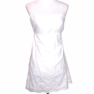 Show Me Your MuMu White Embroidered Dress Small